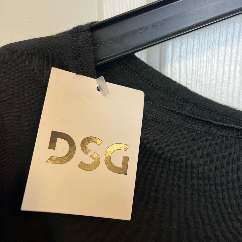 ⭐ NWT DSG Black Off-Shoulder Sweatshirt - Picture 4 of 5